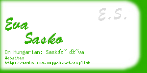 eva sasko business card